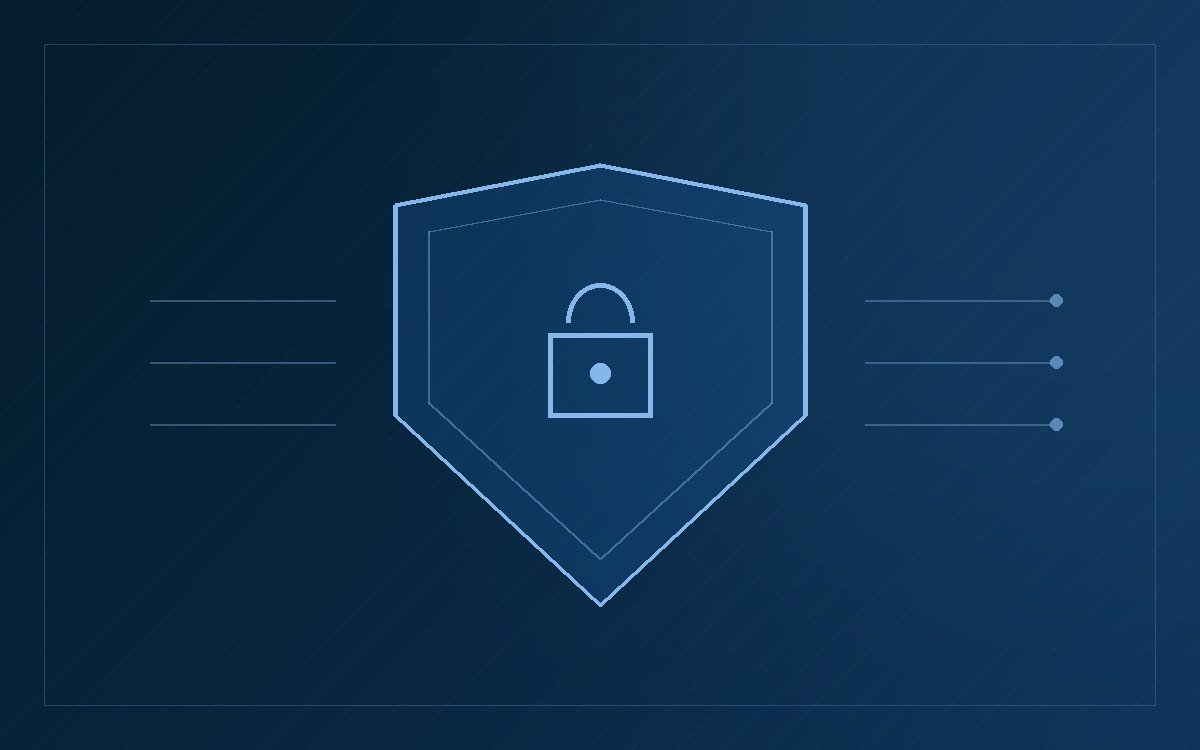Schutzschild mit Schloss als Symbol für NIS2 und Informationssicherheit
